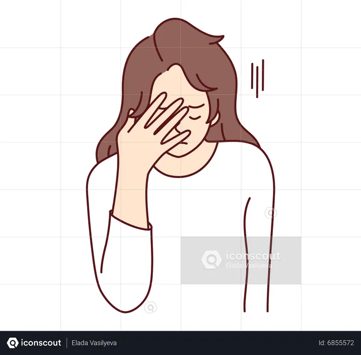 Woman feeling stressed out  Illustration