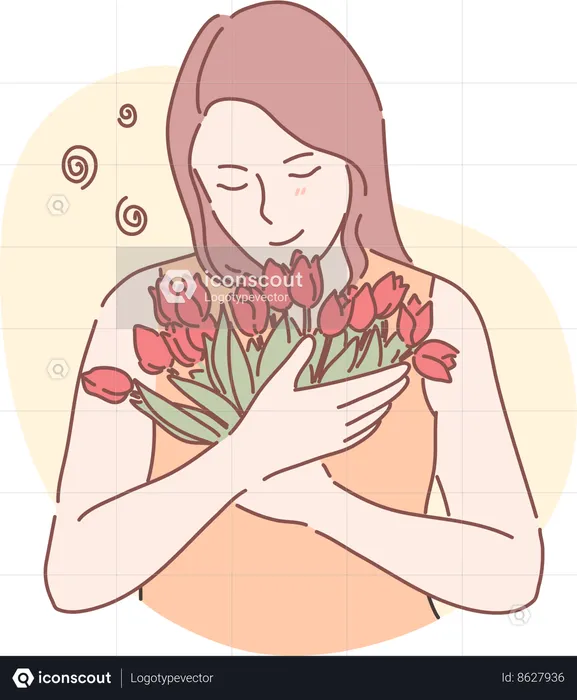 Woman feels special  Illustration