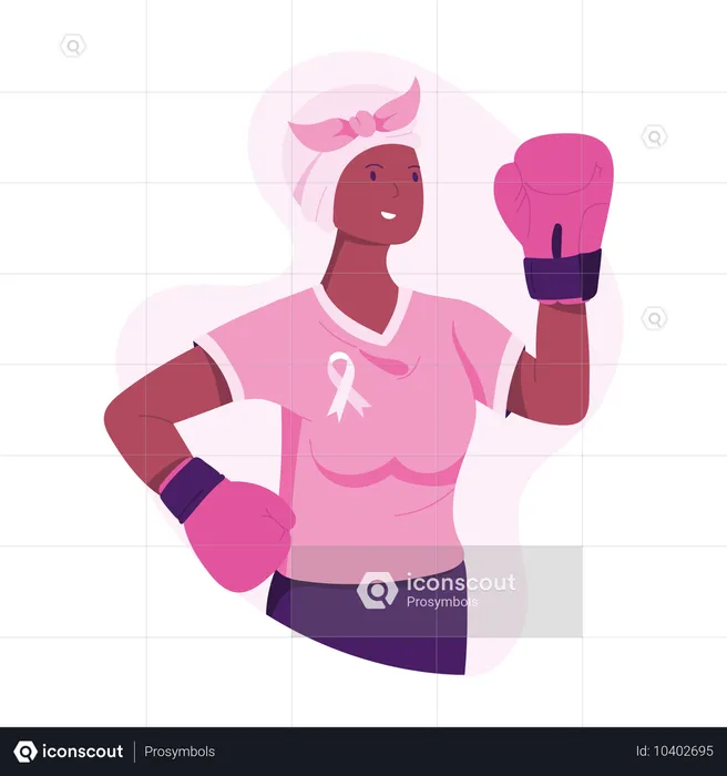 Woman fight Breast Cancer  Illustration