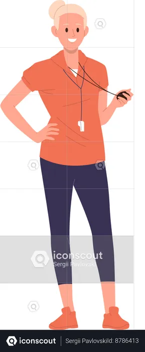 Woman fitness trainer  Illustration