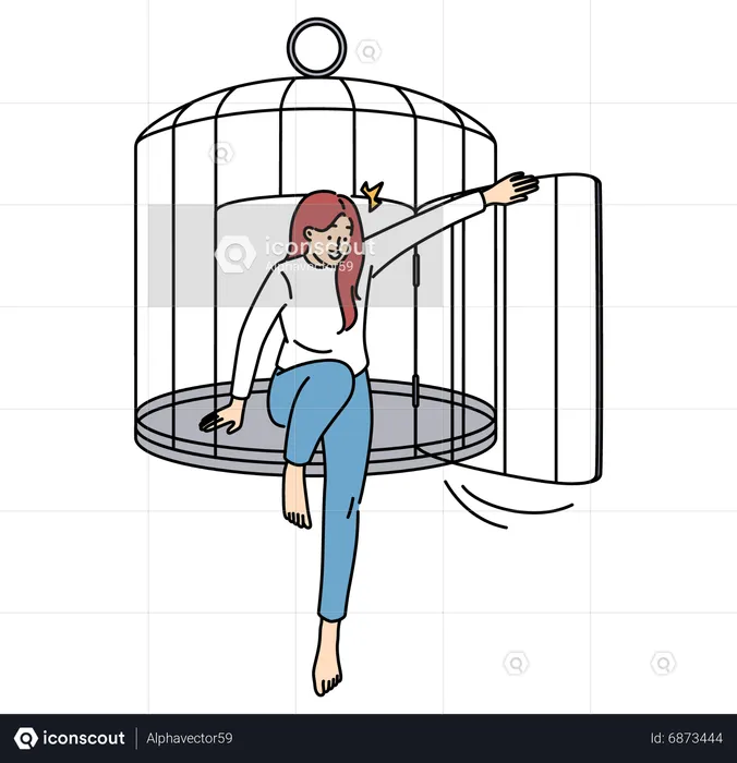 Woman freedom  Illustration