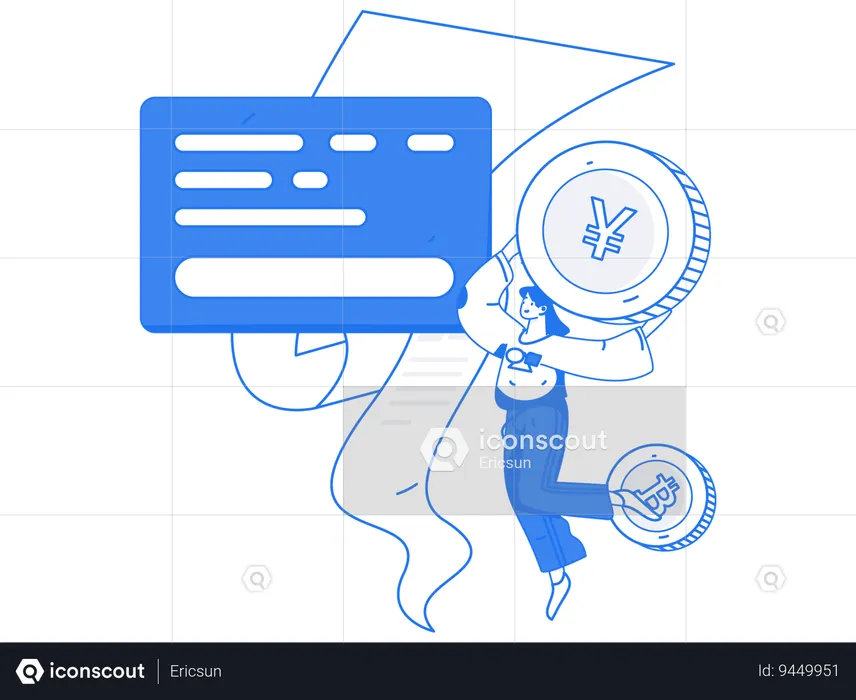 Woman getting Payment receipt  Illustration