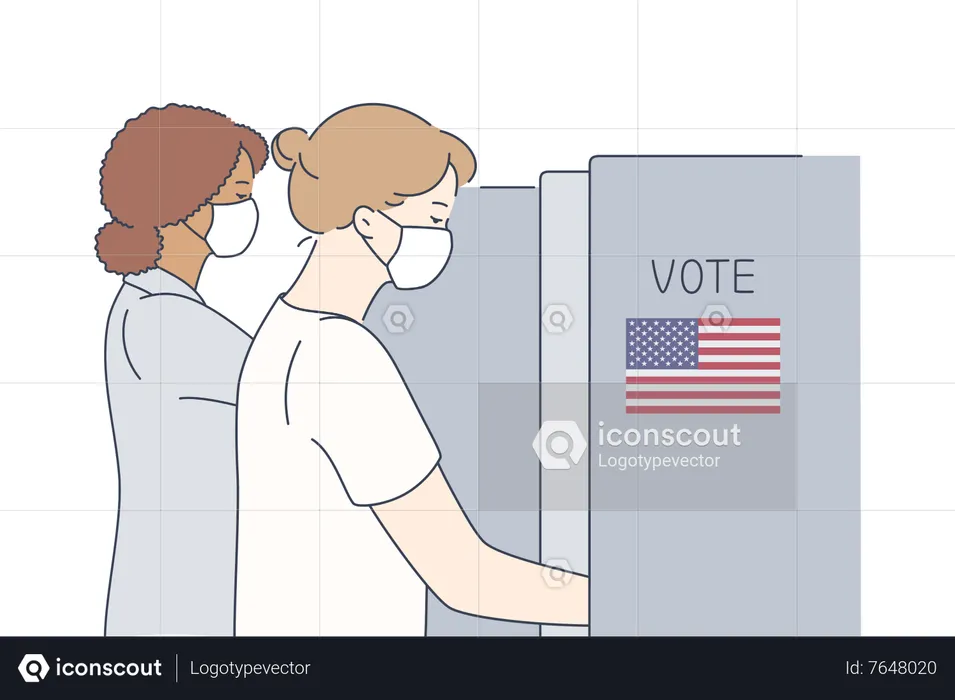 Woman giving Vote  Illustration
