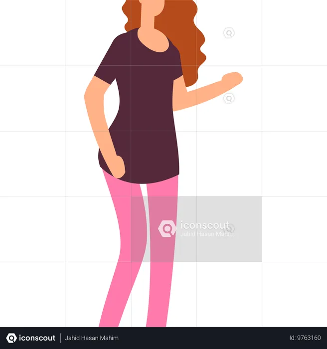 Woman going for movie  Illustration