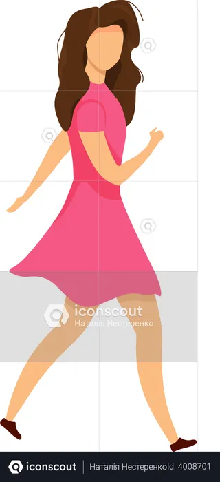 Woman going on date  Illustration