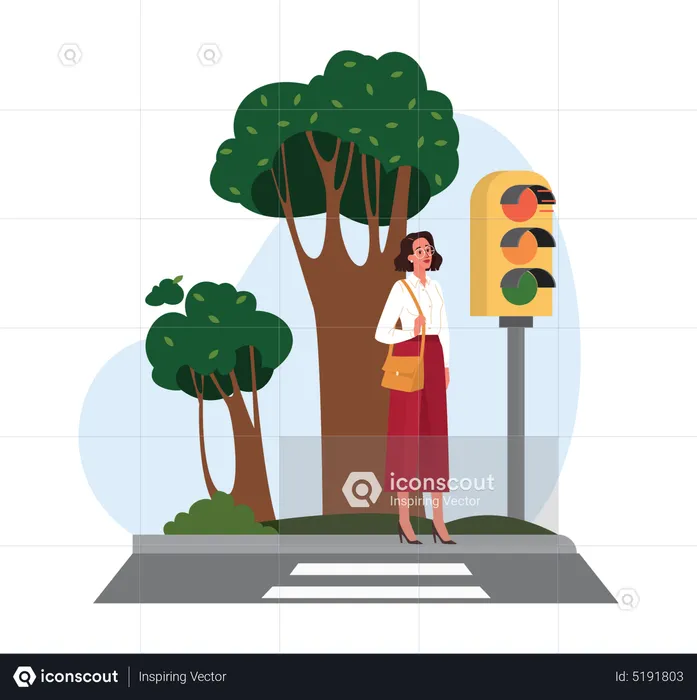 Woman going to the work  Illustration