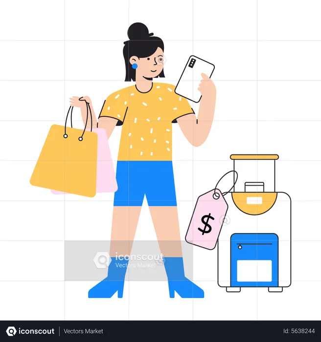 Woman going to trip  Illustration