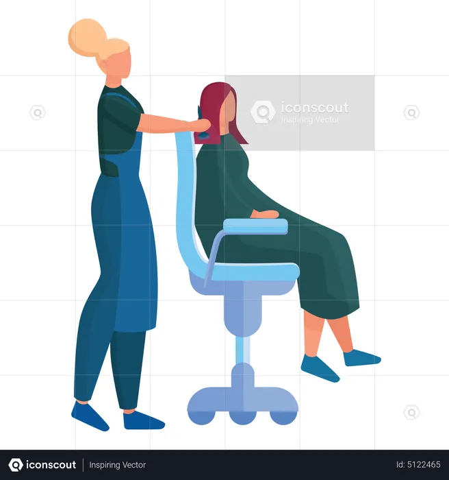 Woman hair dresser  Illustration