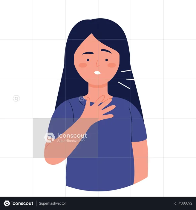 Woman having body pain  Illustration