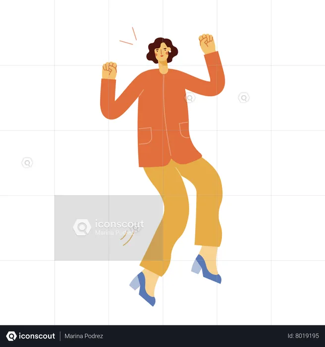 Woman having fun  Illustration