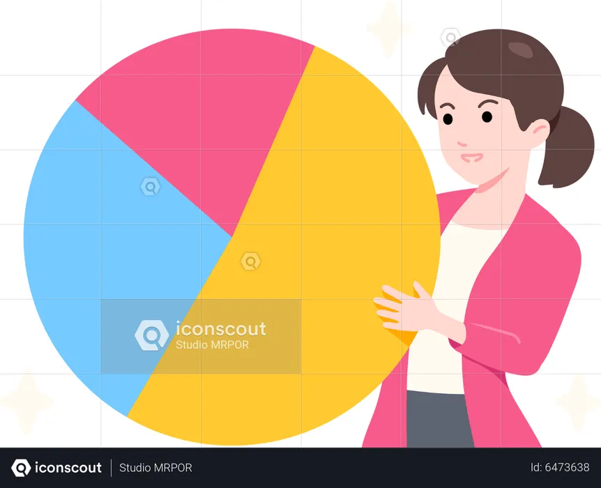 Woman Holding Business Analysis Chart  Illustration