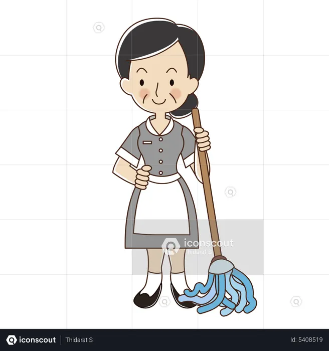 Woman housekeeper  Illustration