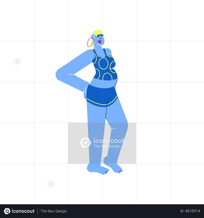 Woman In Bikini  Illustration