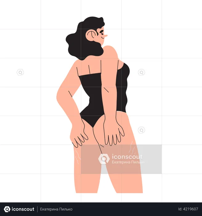 Woman in lingerie  Illustration