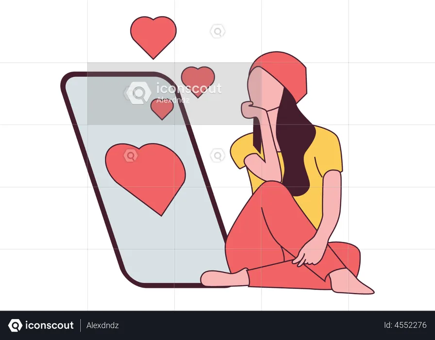 Woman in love  Illustration