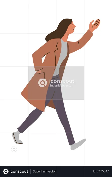 Woman In Rush  Illustration