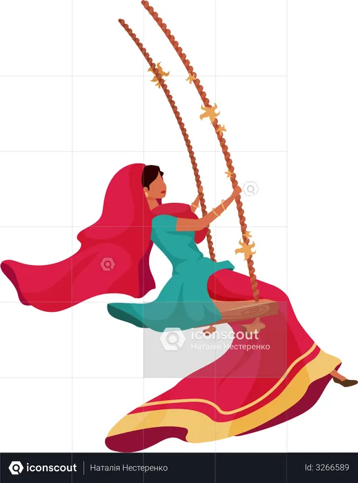 Woman in sari  Illustration