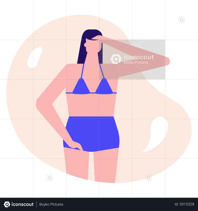 Woman in swimsuit  Illustration