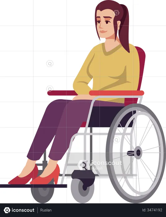 Woman in wheelchair  Illustration