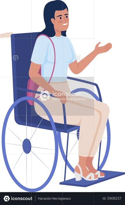 Woman in wheelchair  Illustration