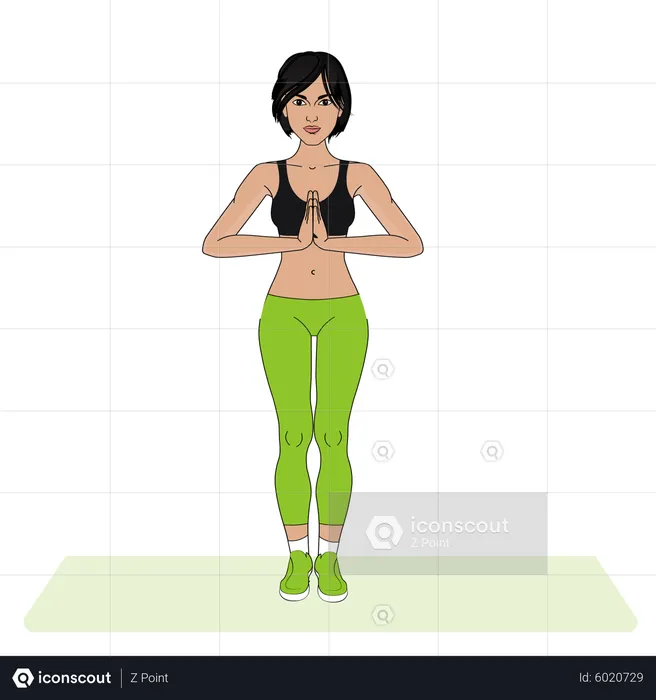 Woman in Yoga pose  Illustration
