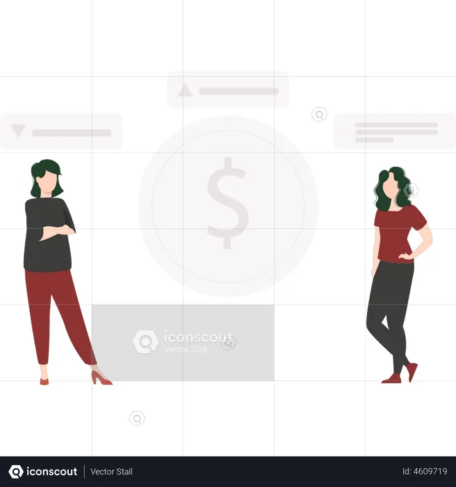 Woman investors  Illustration