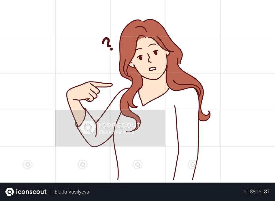 Woman is confused  Illustration