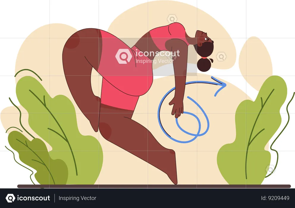 Woman is doing yoga exercise  Illustration