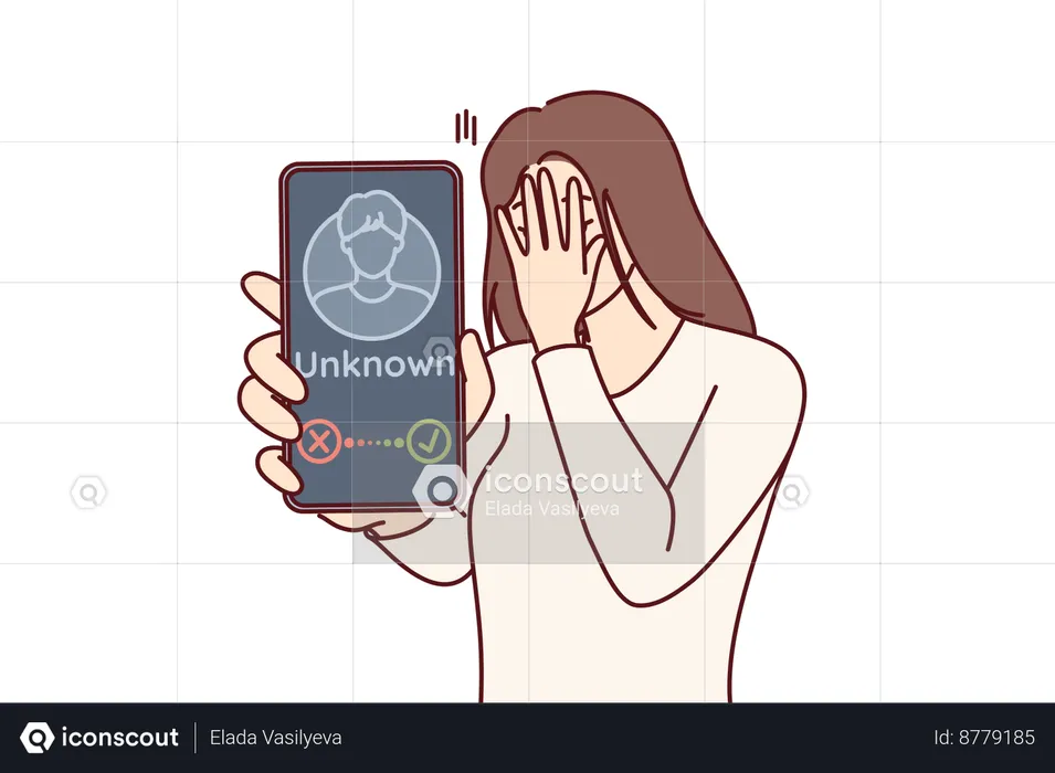 Woman is stalked by unknown person  Illustration