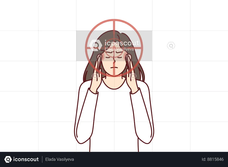 Woman is targeted for gun shot  Illustration