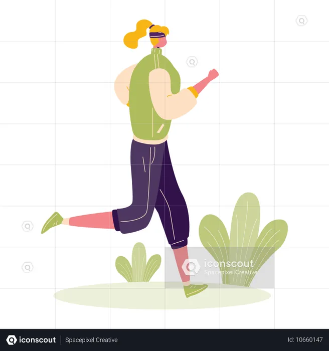 Woman jogging  Illustration