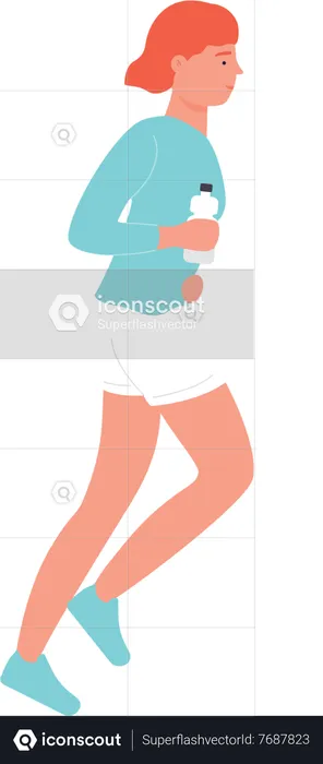 Woman jogging  Illustration