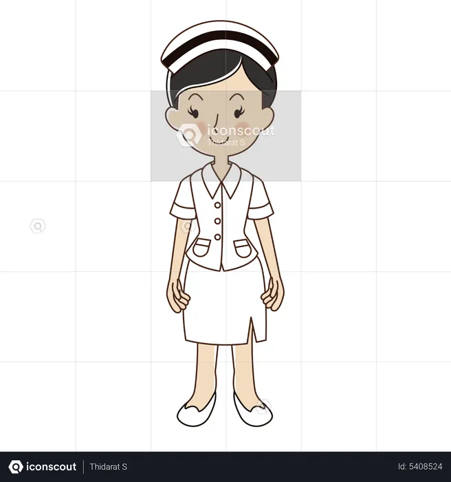 Woman nurse  Illustration