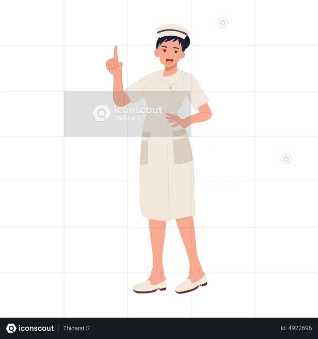 Woman nurse giving advice  Illustration
