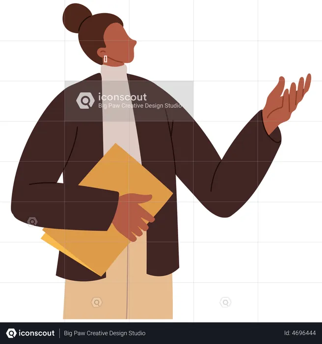 Woman pointing fingers  Illustration