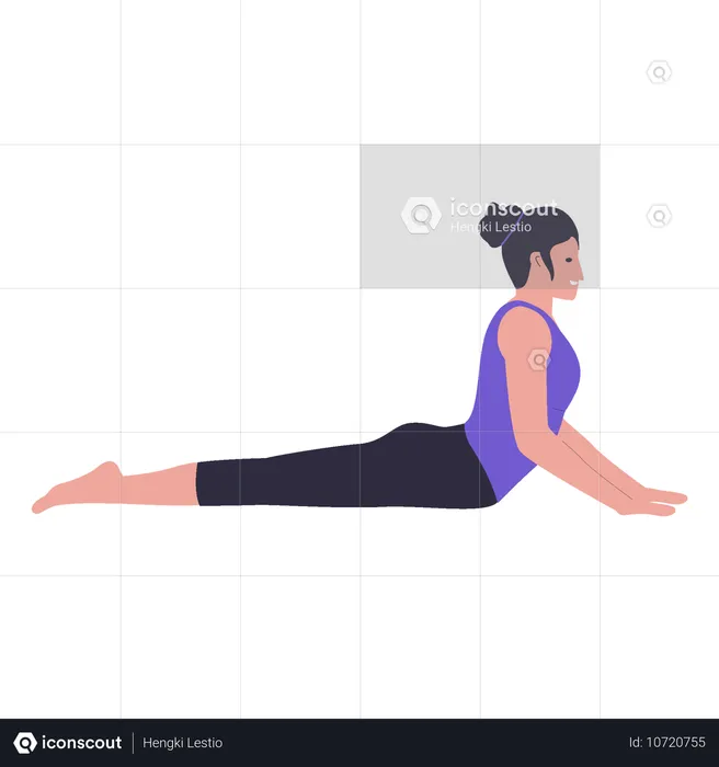 Woman posing in kegel exercise  Illustration