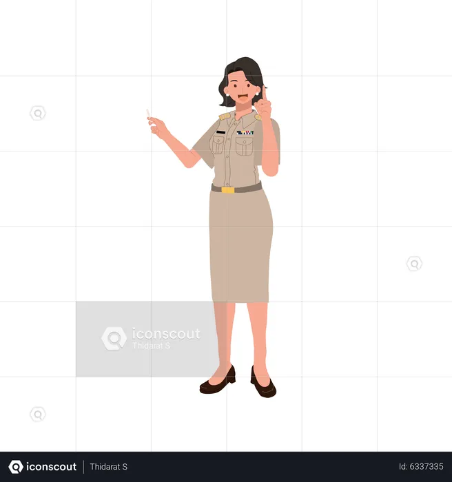 Woman presenting  Illustration