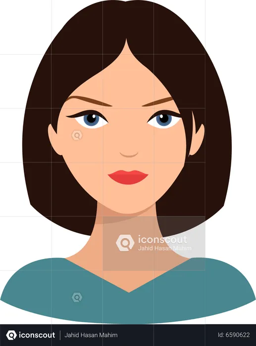 Woman Profile  Illustration