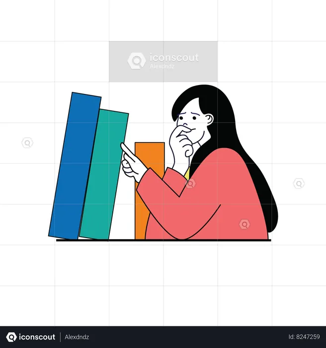 Woman put collapse  Illustration