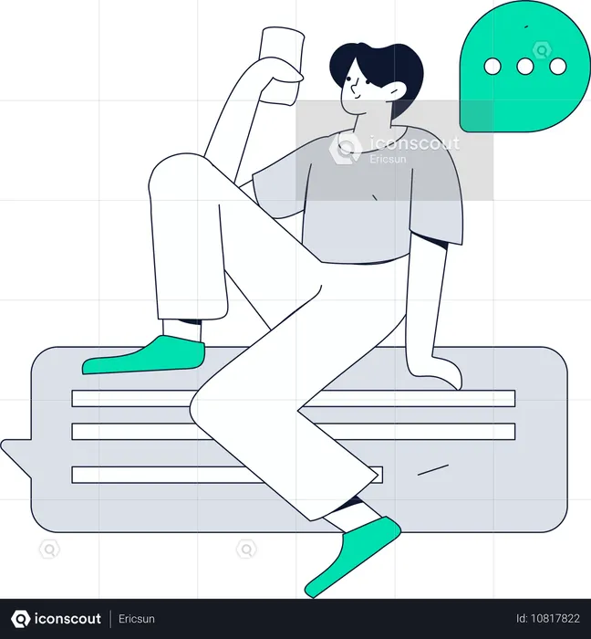 Woman receiving Event Reminder  Illustration