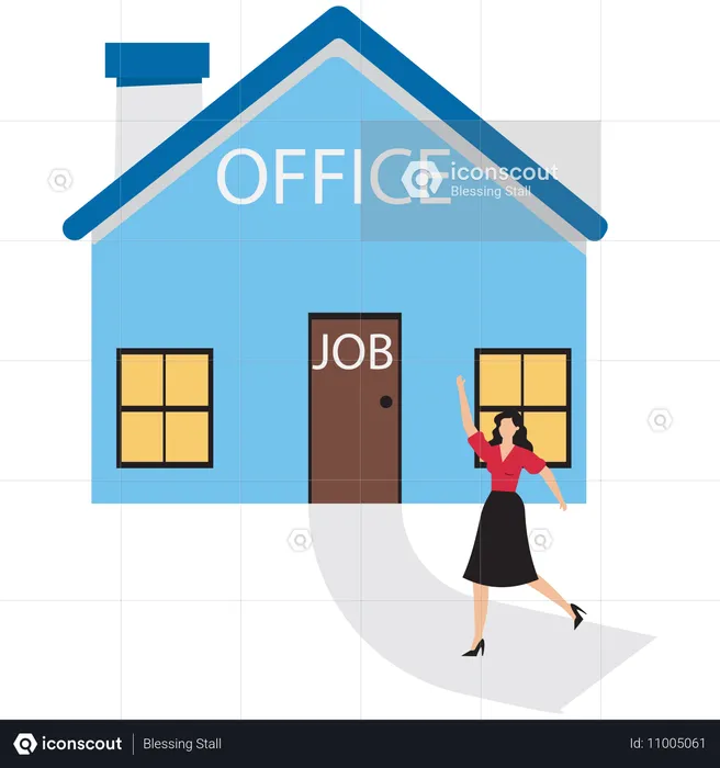 Woman searching for job  Illustration