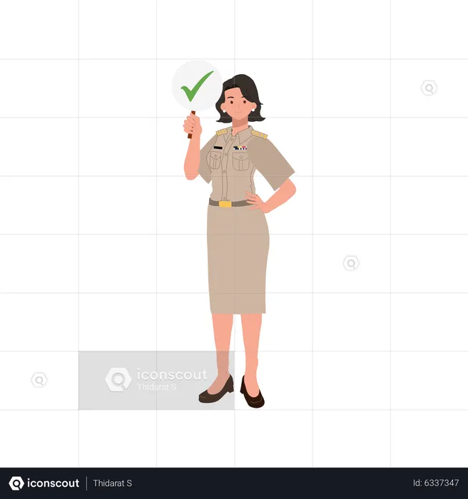 Woman Showing Correct Sign Illustration - Free Download People ...