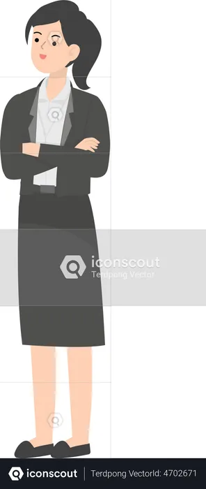 Woman Standing  Illustration