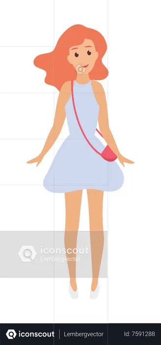 Woman Standing  Illustration