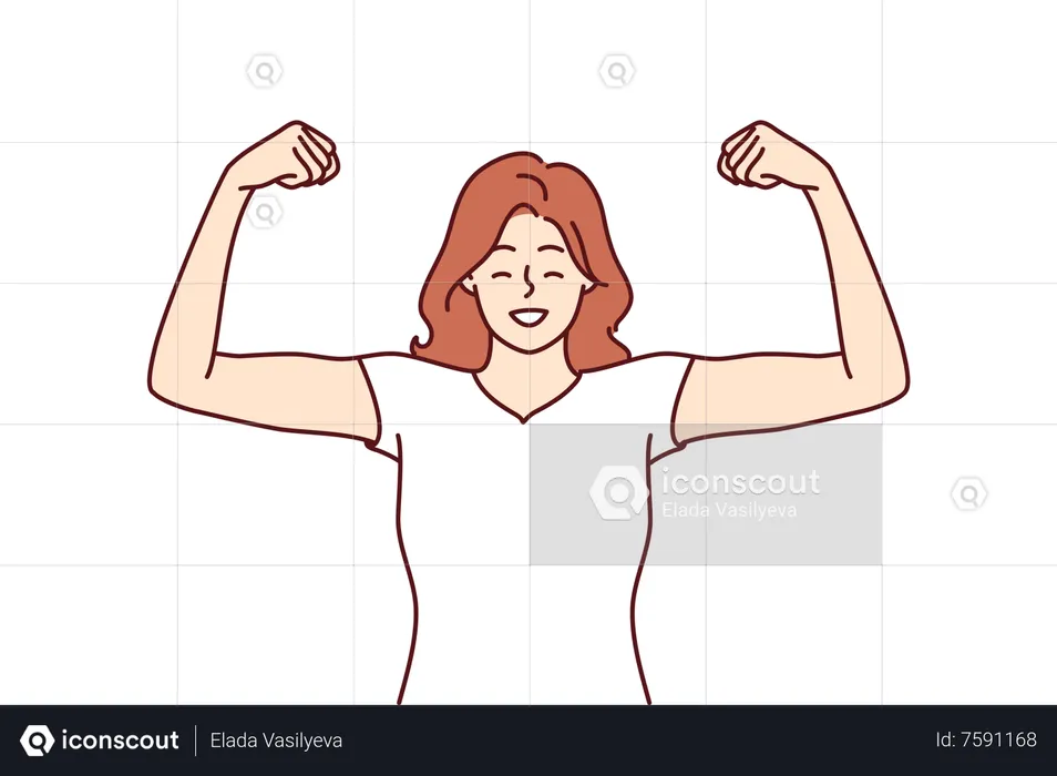 Woman staying fit  Illustration