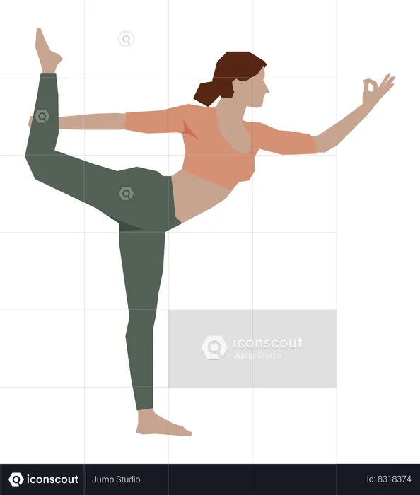 Woman stretching  Illustration