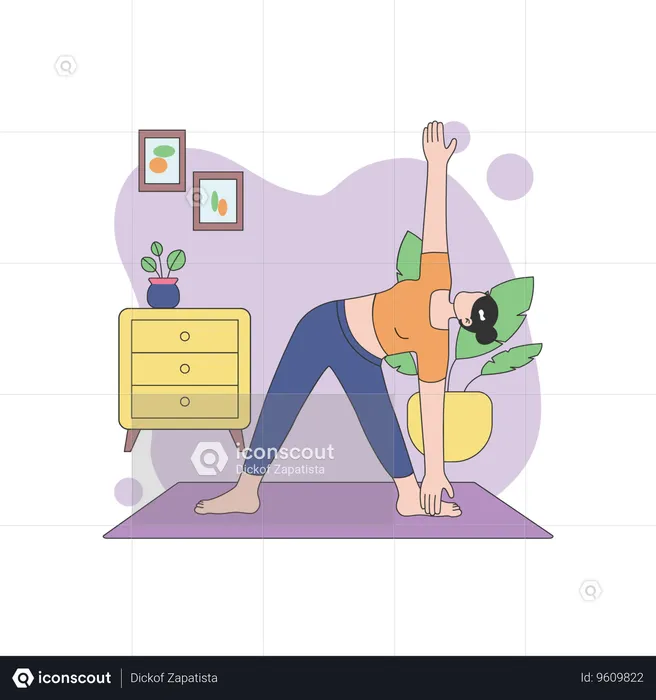 Woman Stretching Poses  Illustration