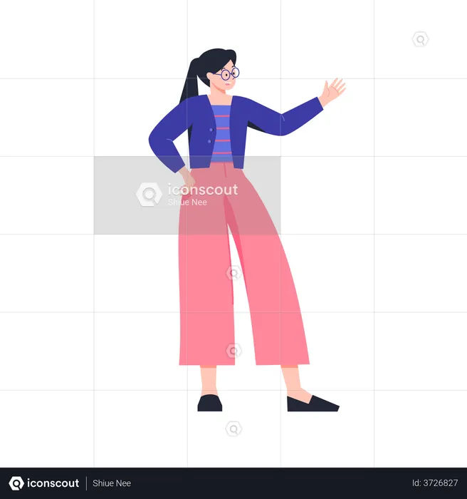 Woman Teaching  Illustration