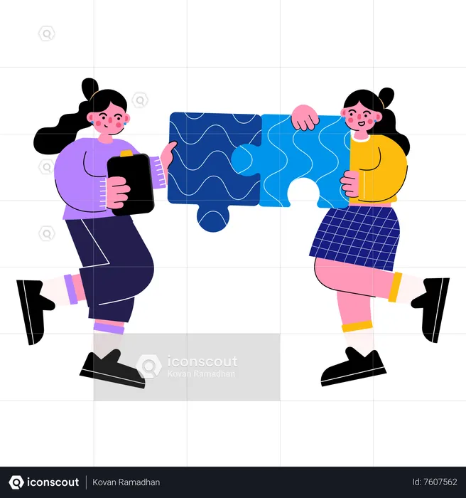 Woman Team Work  Illustration