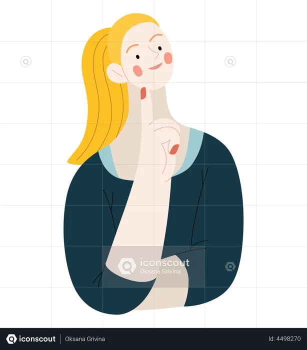 Woman thinking  Illustration